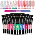 Poly Nail Gel Set For Nail Extension Finger Quick Building Gel 24 Color Extension Gel Soak Off Nail