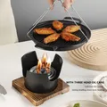 Mini BBQ Grill Japanese Alcohol Stove Home Smokeless Barbecue Grill Outdoor BBQ Plate Roasting Meat