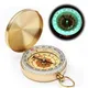 Pure Copper Compass Vintage Watch Compass Luminous Pocket Compass for Ountaineering Camping Hiking