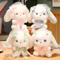 25CM Cute Lolita Ribbon Cute Rabbit Plush Toy Kawaii Pink Rabbit Doll Girls Playmate Toy