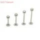 50pcs G23 Titanium Lip Stud Labrets Rings Ear Studs Tragus Body Piercing Jewelry Monroe Helix