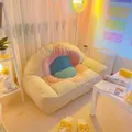 Double Cream Bean Bag Sofas Outdoor Designer Cheap Comfortable Kawaii Couch Nordic Ergonomic Sofa