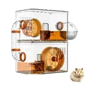 Transparent Hamster Cages Breathable Guinea Pig Small Animal Cage Hamster Habitats with Accessories