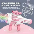 N-hole Electric Bubble Gun Backpack Space Rocket Launcher Children's Bubble Maker Machine With