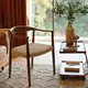 Joylove Japanese Solid Wood Rope Woven Dining Chair Household Armrest Back Chair Wabi-sabi Study