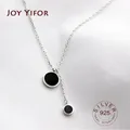 Simple Fashion 925 sterling Silver Necklace Pendant Tassel Necklace For Women Girl Trendy Gift