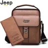 JEEPBULUO Brand New High Quality Leather Crossbody Bags For Men Shoulder Messenger Bag Business