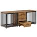 Tucker Murphy Pet™ 2-In-1 Furniture Style Dog Crate w/ Drawers-Natural Wood in Brown | 27.5 H x 74.4 W x 23.5 D in | Wayfair