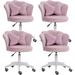 Mercer41 Jeffry Velvet Side Chair Dining Chair Velvet in Pink | 33.46 H x 18.11 W x 18.11 D in | Wayfair FDA8AB5811AC4914BDBF77C814A6B4D1