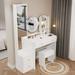 Ivy Bronx Prindle Vanity Wood in White | 63 H x 43.3 W x 14.2 D in | Wayfair 560E0EE438544A408A5B4A66A8113CB3