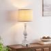Ophelia & Co. Citronelle Resin Table Lamp Resin/Linen in Brown/Gray/White | 27.5 H x 12 W x 12 D in | Wayfair 77D6E24A1FDD4806A9F9E4B3402E1F8E