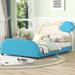 Harriet Bee Jeann Platform Bed Upholstered/Velvet in Blue | 38.9 H x 56.2 W x 80.5 D in | Wayfair D44191B522E24BD2BDC1CC45DBCA21B7