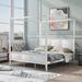 Red Barrel Studio® King Size Canopy Platform Bed w/ Headboard & Footboard in White | Wayfair BEF7F42DA5D343869646CBFEF6D7510F