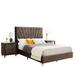 Latitude Run® Bed w/ One Nightstand in Brown | Full | Wayfair D7B2A8F90CF248C09F69CE0A48483355