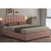 Ivy Bronx Queen Size Upholstered Platform bed Upholstered in Pink | 45.4 H x 63.5 W x 83.1 D in | Wayfair 0D0017CB8FF94CD8A1A2956D2630E618