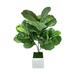Primrue 45" Faux Fiddle Leaf Fig Tree in Fiberstone Pot Fiberstone/Polysilk | 45 H x 33 W x 24 D in | Wayfair 86A81F9A48DE41F782BDB38DC94761B9