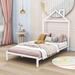 Harper Orchard Ozzie Metal Platform Bed w/ House-Shaped Headboard & Slats Metal in White | Twin | Wayfair 97A9166D65874AD2B0B7A2B44AE63E19