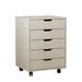Ebern Designs Guthry 19.49 Wide 5 -Drawer File Cabinet Wood in Brown/White | 26.5 H x 19.49 W x 16.5 D in | Wayfair