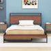 17 Stories Dockett Metal Panel Bed Wood & Metal/Metal in Black | 39 H x 61.8 W x 80.3 D in | Wayfair 12D80BD13F8E49AC9A34BB03914EA12C