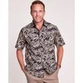Blair Men's Victory Cool Casual Hawaiian Print Shirt - Black - 2XL