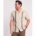 Blair Men's John Blair® Linen Blend Embroidered Shirt - Tan - XL