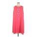 Apt. 9 Casual Dress - Shift High Neck Sleeveless: Pink Print Dresses - Women's Size 1X