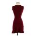 Zara Casual Dress - Fit & Flare: Burgundy Dresses - Women's Size Small