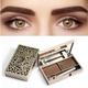 Eyebrow Powder Makeup Waterproof Natural Eyebrow Enhancers Shadow Cosmetic Kit with Brush Mirror