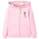 vidaXL Kids' Hooded Sweatshirt with Zip Bright Pink 128