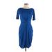 Rickie Freeman for Teri Jon Suits Casual Dress - Sheath: Blue Print Dresses - Women's Size 12