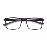 Male s rectangle Coffee Plastic Prescription eyeglasses - Eyebuydirect s Medium