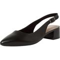 Slingback-Pumps, Blockabsatz, Leder, für Damen