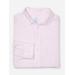 J.McLaughlin Men's Gramercy Classic Fit Linen Shirt in Fineline White/Pink, Size Small