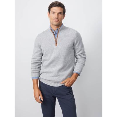 J.McLaughlin Men's Tate Cashmere Sweater Light Gray, Size XL