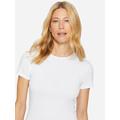 J.McLaughlin Women's Allie Cap Sleeve T-Shirt White, Size Small | Cotton/Spandex