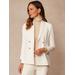 J.McLaughlin Women's Marlowe Blazer Egret White, Size 2 | Elastane/Polyamide