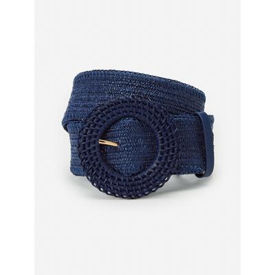 J.McLaughlin Women's Popie Grasscloth Belt Navy, Size Medium/Large