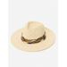 J.McLaughlin Men's Robert Raffia Hat Natural/Yellow, Size Medium
