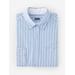 J.McLaughlin Men's Collis Classic Fit Shirt in Stripe White/Blue, Size XL | Cotton