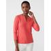 J.McLaughlin Women's Carly Top in Fernwood Geo Jacquard Deep Coral, Size Small | Nylon/Spandex/Catalina Cloth