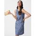 J.McLaughlin Women's Charlee Dress in Leaf Lover Jacquard Denim, Size Small | Cotton/Denim