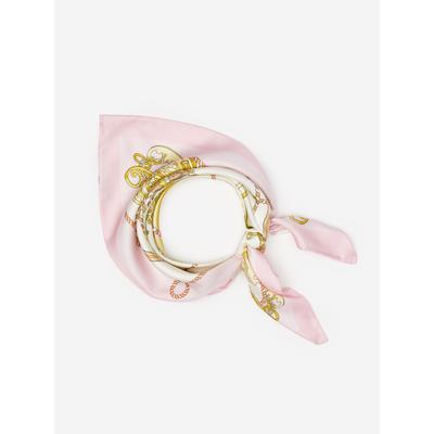 J.McLaughlin Women's Amoura Silk Scarf in Downing Street Square Cream/Pink