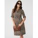 J.McLaughlin Women's Lawrence Dress in Imogen Black/Brown/Vanilla, Size Large | Nylon/Spandex/Catalina Cloth