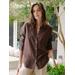 J.McLaughlin Women's Britt Linen Shirt Dark Brown, Size Small