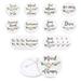 16 Pack - Bridal Party Pins - Wedding Party Buttons - Bridesmaid Gifts Favors & Gifts Team Bride Maid of Honor Party Supplies White 8 Unique Designs