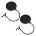 2 pcs Microphone Pop Filter Shield Handheld Microphone Windscreen Shield with Clip Stabilizing Arm