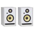 (2) KRK ROKIT RP5 G4 5 Bi-Amped Studio Monitor DSP Speakers White Noise Edition