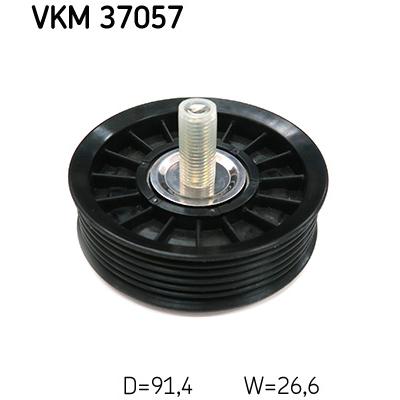 SKF Umlenk-/Führungsrolle, Keilrippenriemen links Ø91,4mm 91,4mm für LAND ROVER JAGUAR DX2319216JA LR035544 LR086058 VKM 37057 Image