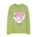 Sanrio Long-sleeved T-shirt Women 2024 New Cinnamon Dog Kulomi Melody Co-branded Clothes Pure Cotton T-shirt Tide