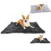 GlorySunshine 31x21 Inches Dog Blanket for Couch Bed Crate Cozy Reversible Fleece Dog Blanket Washable Fluffy Throw Blankets for Bed Couch Sofa